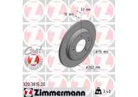 Bromsskiva COAT Z 320.3815.20 Zimmermann