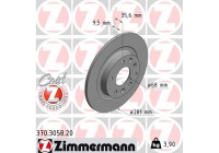 Bromsskiva COAT Z 370.3058.20 Zimmermann