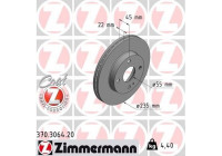 Bromsskiva COAT Z 370.3064.20 Zimmermann