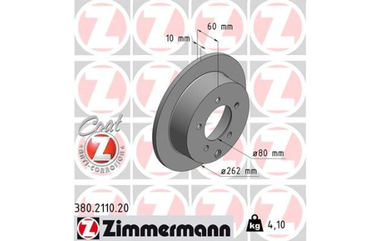 Bromsskiva COAT Z 380.2110.20 Zimmermann