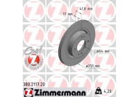 Bromsskiva COAT Z 380.2117.20 Zimmermann