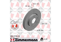 Bromsskiva COAT Z 380.2170.20 Zimmermann