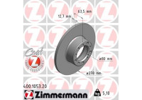 Bromsskiva COAT Z 400.1053.20 Zimmermann