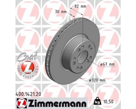 Bromsskiva COAT Z 400.1421.20 Zimmermann