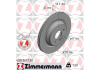 Bromsskiva COAT Z 400.3617.20 Zimmermann