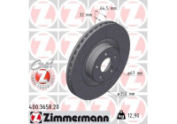 Bromsskiva COAT Z 400.3658.20 Zimmermann