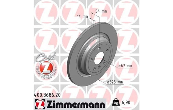 Bromsskiva COAT Z 400.3686.20 Zimmermann