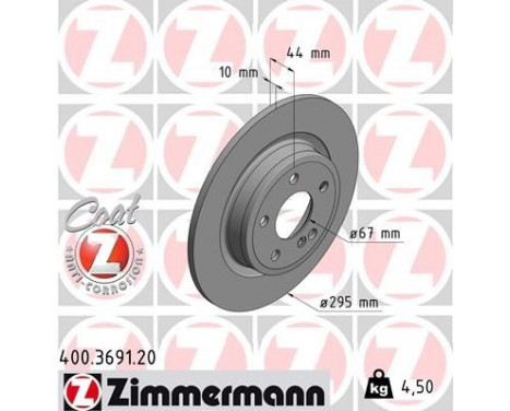 Bromsskiva COAT Z 400.3691.20 Zimmermann