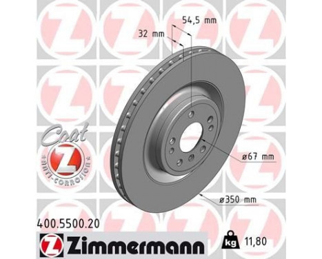 Bromsskiva COAT Z 400.5500.20 Zimmermann