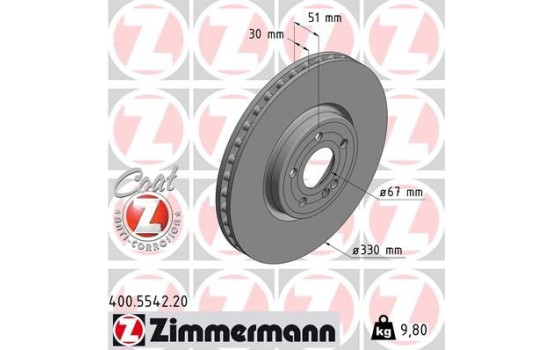 Bromsskiva COAT Z 400.5542.20 Zimmermann