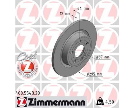 Bromsskiva COAT Z 400.5543.20 Zimmermann