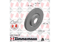 Bromsskiva COAT Z 400.5566.20 Zimmermann