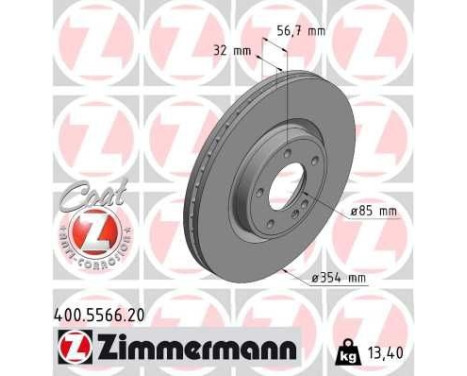 Bromsskiva COAT Z 400.5566.20 Zimmermann