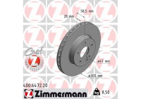 Bromsskiva COAT Z 400.6472.20 Zimmermann