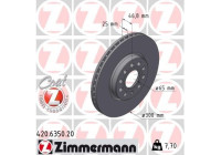 Bromsskiva COAT Z 420.6350.20 Zimmermann