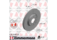 Bromsskiva COAT Z 430.1488.20 Zimmermann