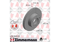 Bromsskiva COAT Z 430.2601.20 Zimmermann
