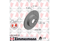 Bromsskiva COAT Z 430.2605.20 Zimmermann