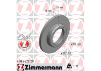 Bromsskiva COAT Z 430.2626.20 Zimmermann