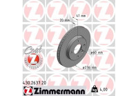 Bromsskiva COAT Z 430.2637.20 Zimmermann