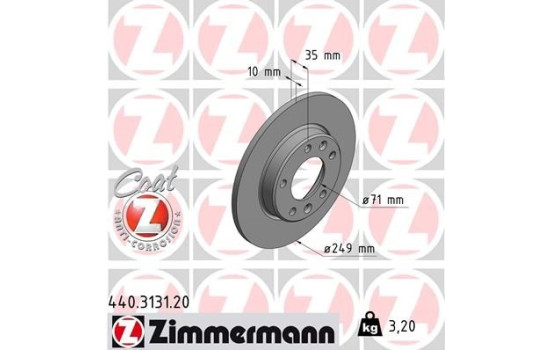 Bromsskiva COAT Z 440.3131.20 Zimmermann