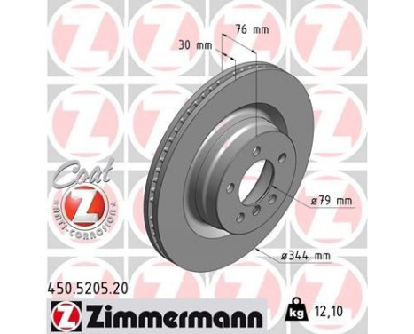 Bromsskiva COAT Z 450.5205.20 Zimmermann