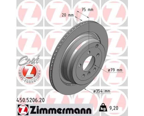 Bromsskiva COAT Z 450.5206.20 Zimmermann
