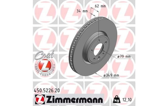 Bromsskiva COAT Z 450.5226.20 Zimmermann