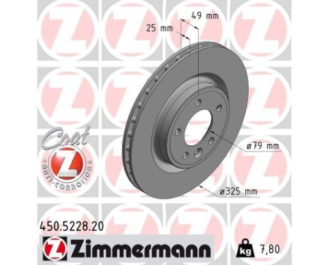 Bromsskiva COAT Z 450.5228.20 Zimmermann