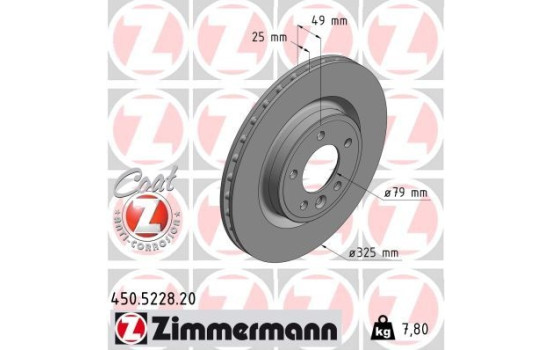 Bromsskiva COAT Z 450.5228.20 Zimmermann