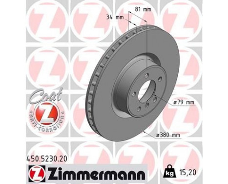 Bromsskiva COAT Z 450.5230.20 Zimmermann