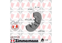 Bromsskiva COAT Z 460.1011.20 Zimmermann