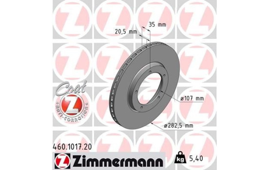 Bromsskiva COAT Z 460.1017.20 Zimmermann