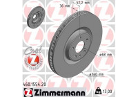 Bromsskiva COAT Z 460.1554.20 Zimmermann