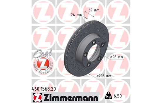 Bromsskiva COAT Z 460.1568.20 Zimmermann
