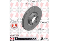 Bromsskiva COAT Z 460.4506.20 Zimmermann
