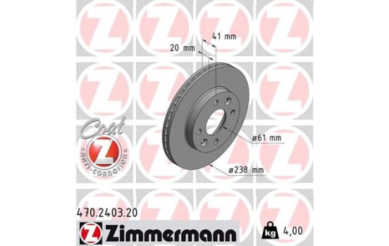 Bromsskiva COAT Z 470.2403.20 Zimmermann