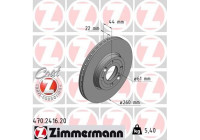 Bromsskiva COAT Z 470.2416.20 Zimmermann