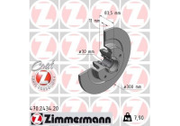 Bromsskiva COAT Z 470.2434.20 Zimmermann