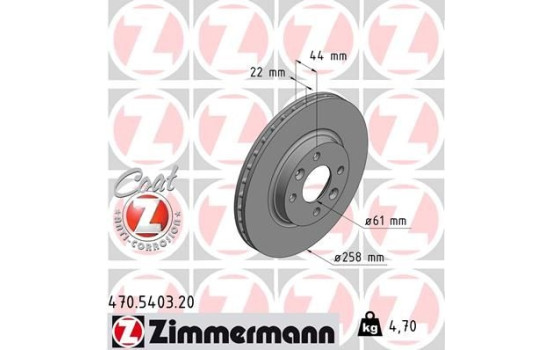 Bromsskiva COAT Z 470.5403.20 Zimmermann