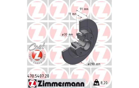 Bromsskiva COAT Z 470.5407.20 Zimmermann