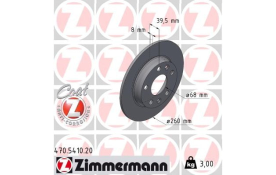 Bromsskiva COAT Z 470.5410.20 Zimmermann