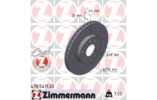 Bromsskiva COAT Z 470.5411.20 Zimmermann