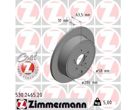 Bromsskiva COAT Z 530.2465.20 Zimmermann