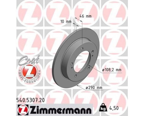 Bromsskiva COAT Z 540.5307.20 Zimmermann