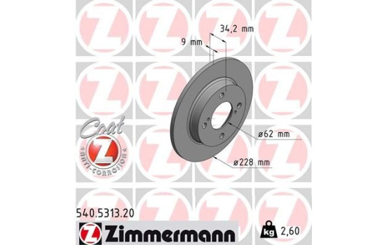 Bromsskiva COAT Z 540.5313.20 Zimmermann