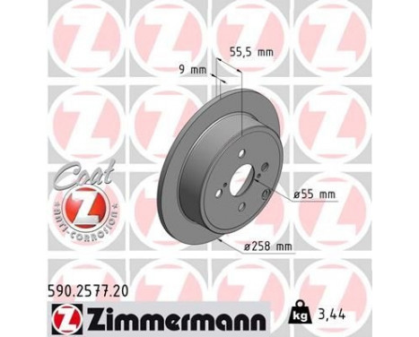 Bromsskiva COAT Z 590.2577.20 Zimmermann