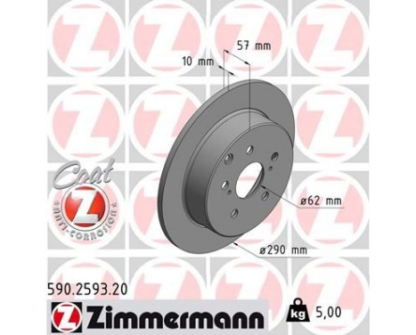 Bromsskiva COAT Z 590.2593.20 Zimmermann