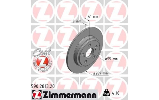 Bromsskiva COAT Z 590.2813.20 Zimmermann