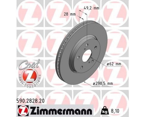 Bromsskiva COAT Z 590.2828.20 Zimmermann